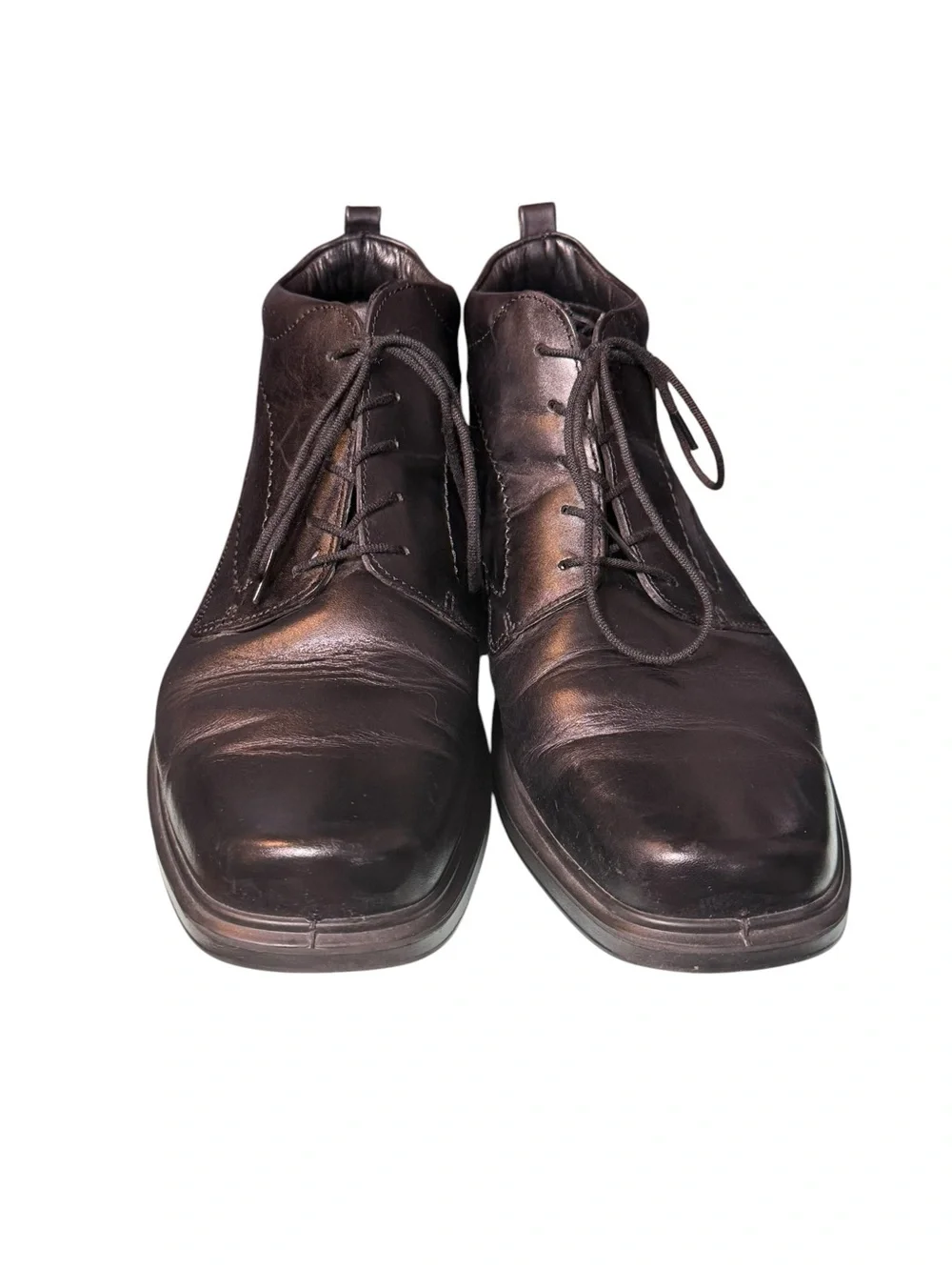 ECCO Helsinki Brown Leather Chukka Boots EU 47/ US 13.5 Comfort Ankle Boots